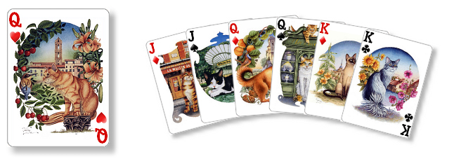 Artistic Cats Card Set