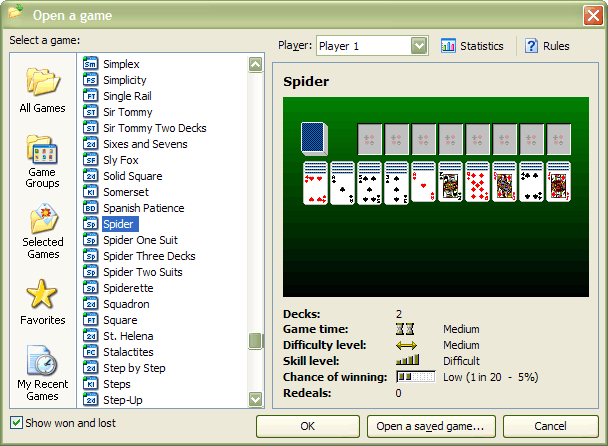 SolSuite 2009's XPGreen Skin