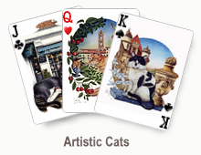 Artistic Cats - card set